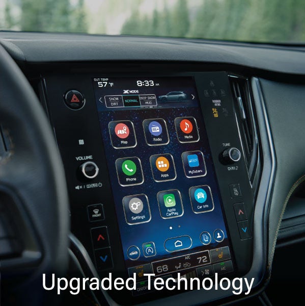 An 8-inch available touchscreen with the words “Ugraded Technology“. | Island Subaru in Staten Island NY