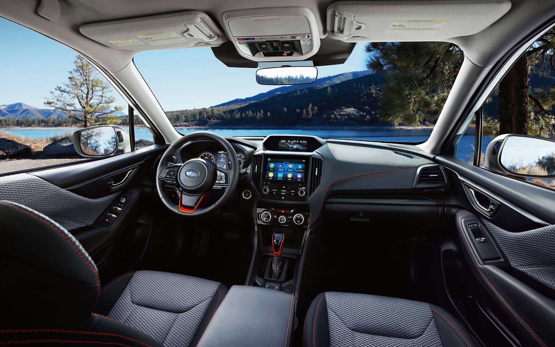 The interior and front dash of the 2022 Forester. | Island Subaru in Staten Island NY